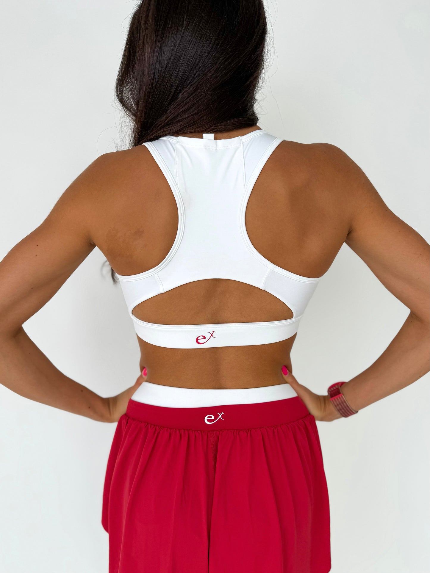 Race Day Sports Bra- Red Racer