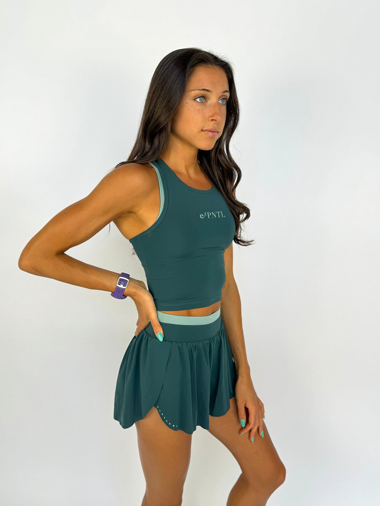 Race Day Tank- Mountain Girl Green