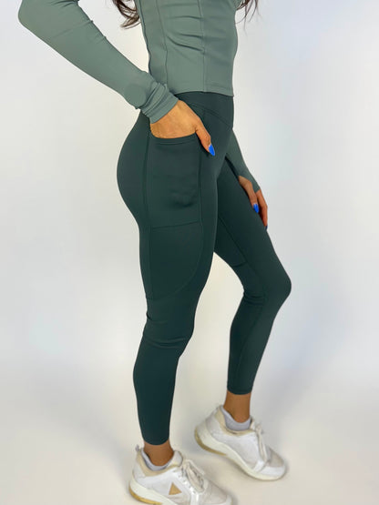 Faster Than Light Legging- Evergreen