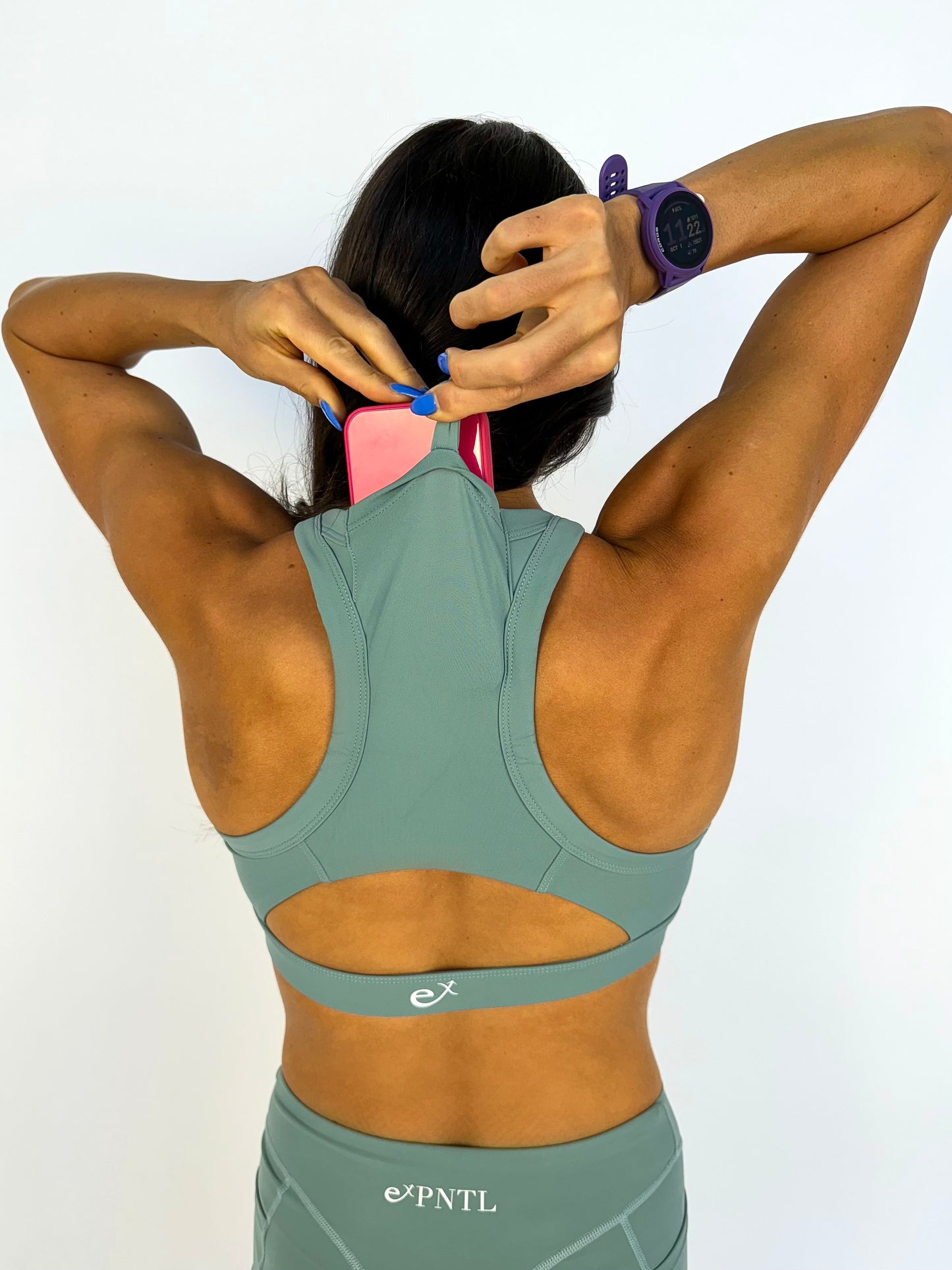 ICON Twist Pocket Sports Bra- Sought-After Sage