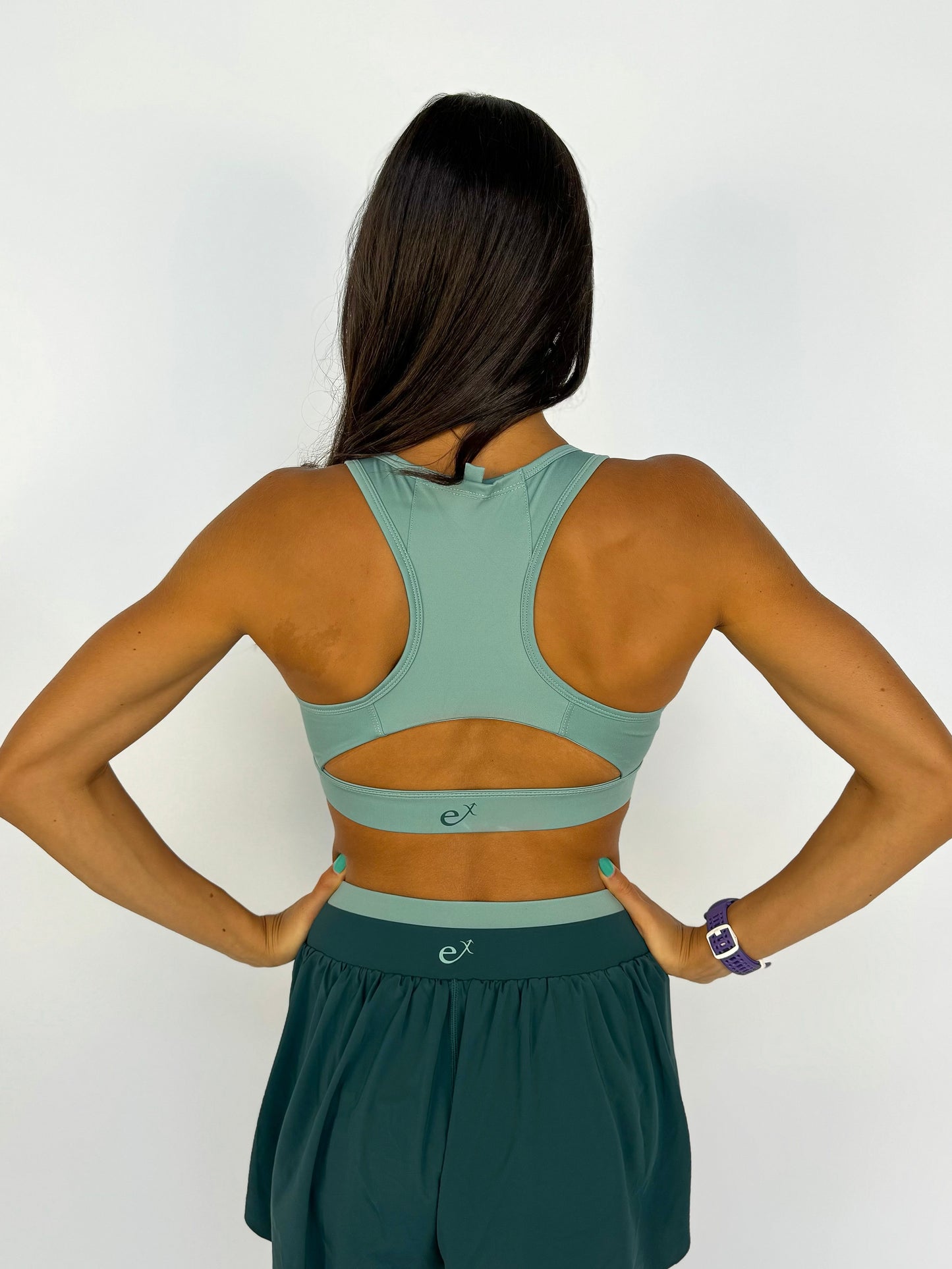 Race Day Sports Bra- Mountain Girl Green