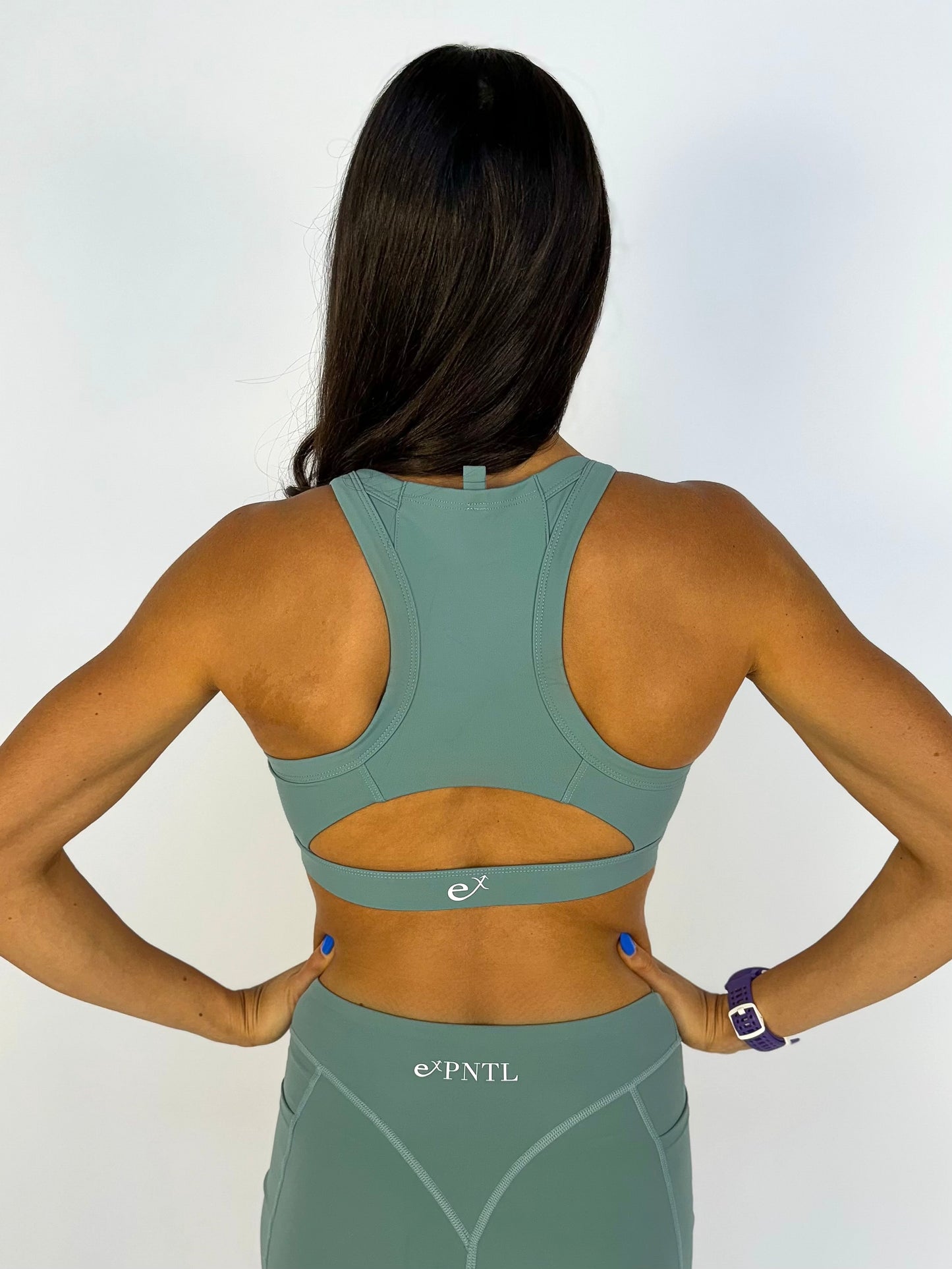 ICON Twist Pocket Sports Bra- Sought-After Sage