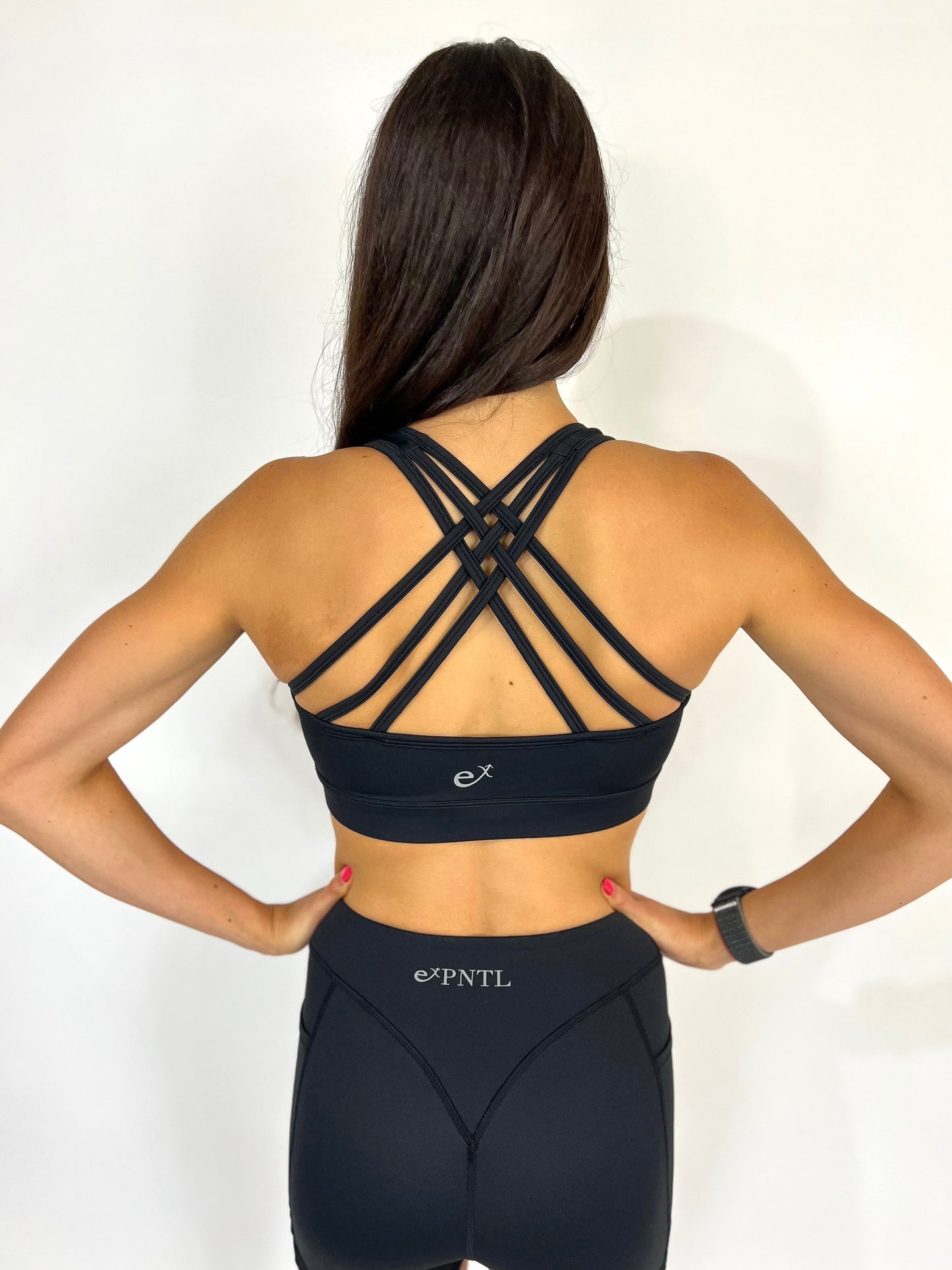 Faster Than Light Sports Bra- Midnight Black