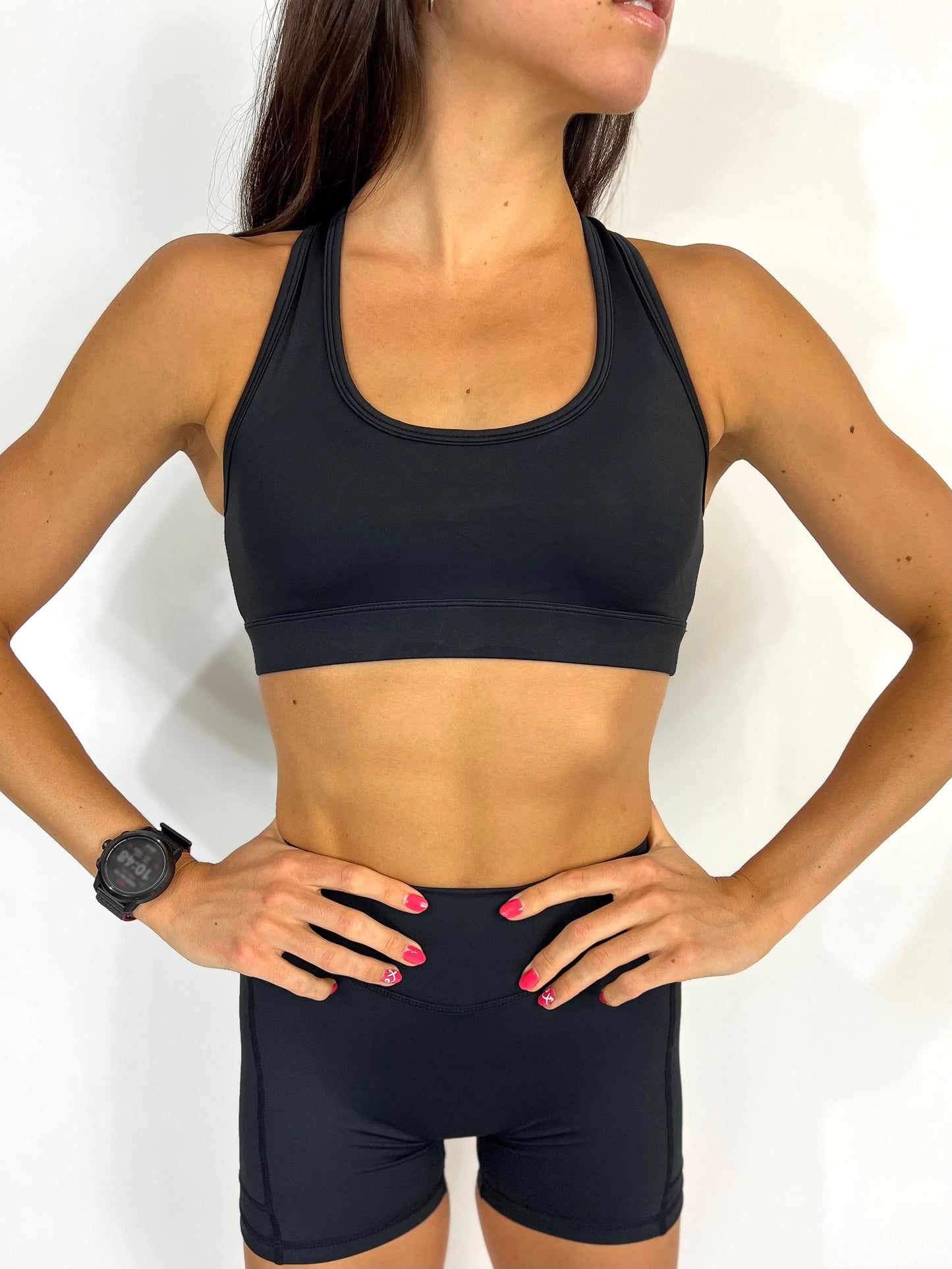 Faster Than Light Sports Bra- Midnight Black