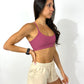 Freestyle Ribbed Sports Bra- Rose Gold