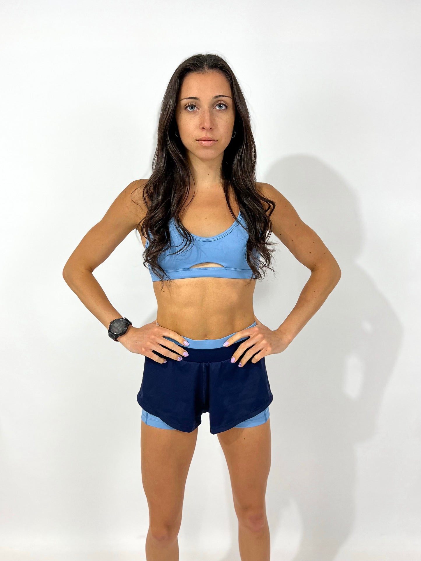 Divergent 2-in-1 Running Short- Baby Blues