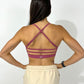Freestyle Ribbed Sports Bra- Rose Gold