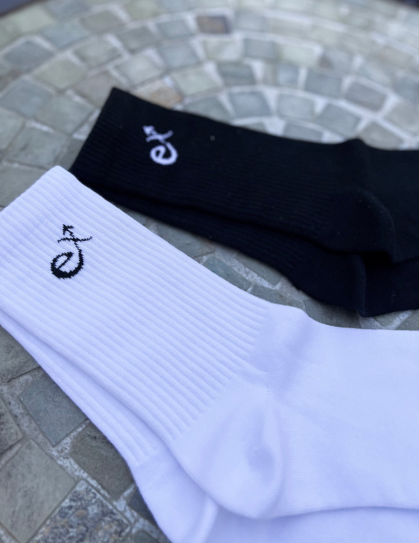 Unisex Crew Socks- White