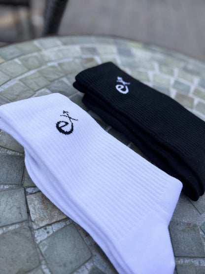 Unisex Crew Socks- Black