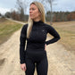 Winter running quarter zip with reflective designs so you are seen at night while running. Soft, durable, and functional all in one top. 